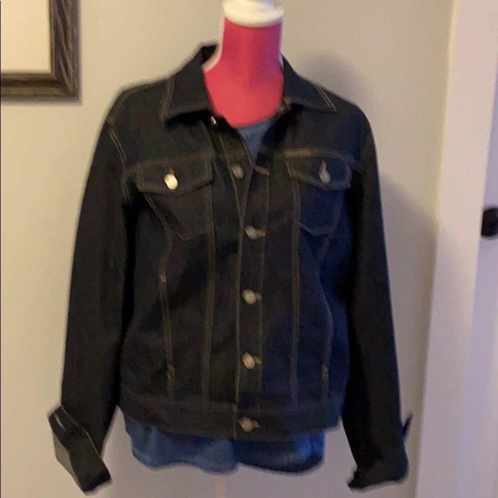 Classic Navy Denim Jacket by Calvin Klein.